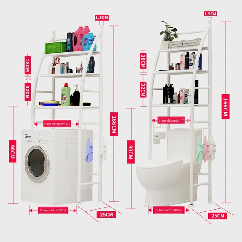 Multifunktionales Toilettenregal, Toilette, Badezimmer, Regal über Waschmaschine, Toiletten-Aufbewahrungsregal