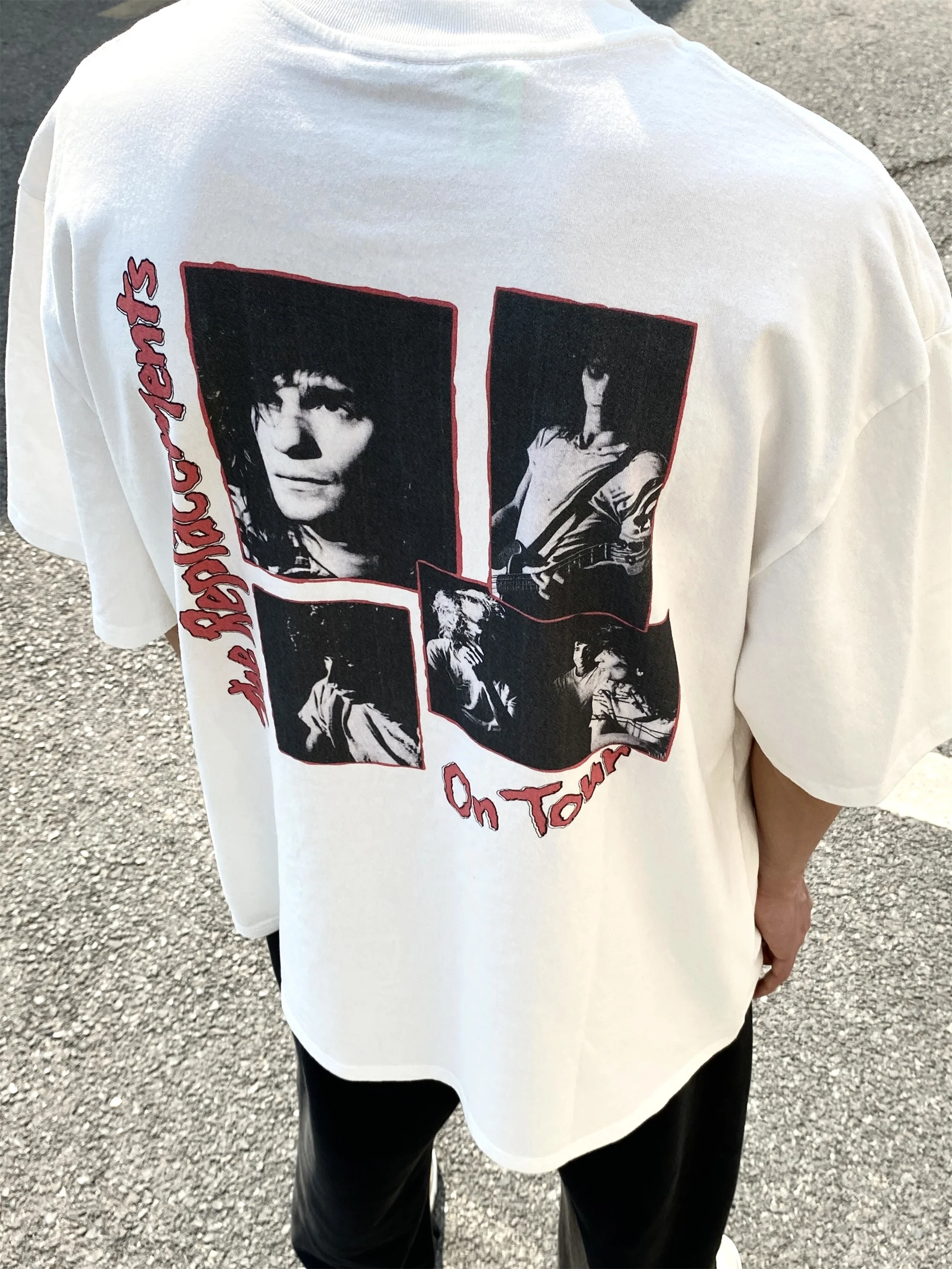 Vintage Retro Band Tee Kurt Cobain “The Replacements” Limited High-Street Rock Band  T-Shirts Cotton Short Sleeve