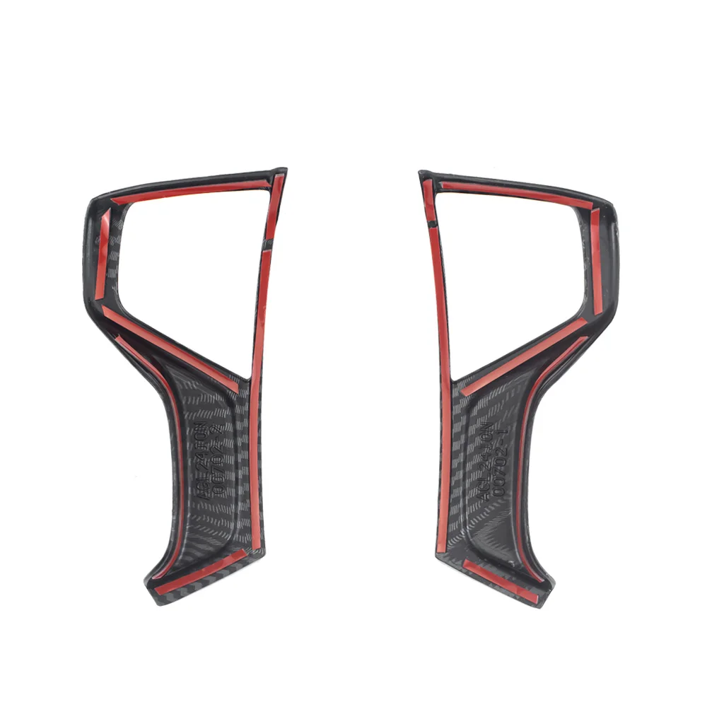 2pcs ABS Steering Wheel Decorator Frame Trim Cover Carbon Fiber Color for Mitsubishi Strada Triton L200 2019-2022