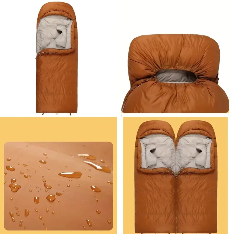 Lightweight Mummy Down Sleeping Bag for Adults Waterproof Cold Weather Camping Mountaineering -5C