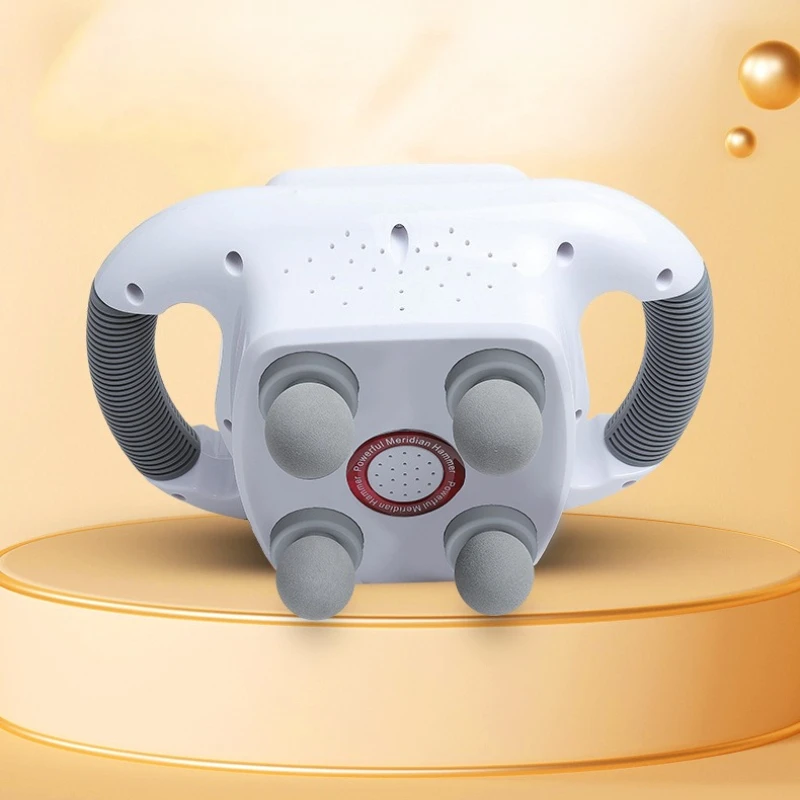4-Head Handheld Massager, Electric Full Body Muscle Relaxer, Circulatory Comfort Long-Lasting Durable for Home Sleep