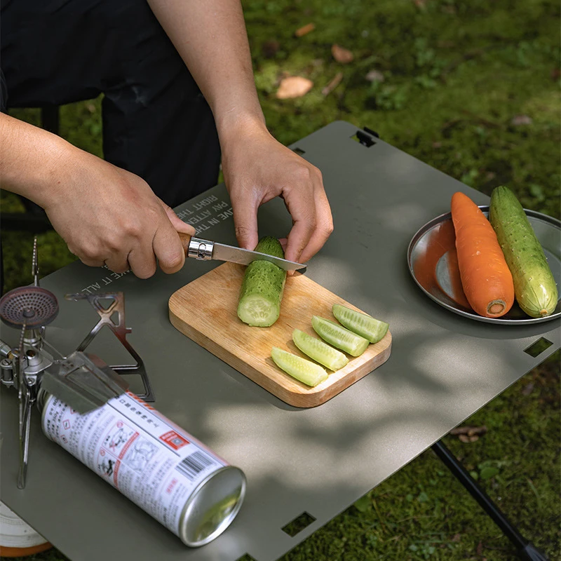

CAMPINGMOON Cutting Board Portable Picnic Fruits Vegetables Chopping Boards Lacquerless Double-Sided Wooden Cutting Board