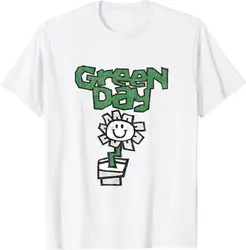 Green Day Flower Pot T-Shirt Funny Cute Kawaii Clothes Tops Graphic T Shirts Cute Birthday Women Clothing Camisetas Ropa Mujer