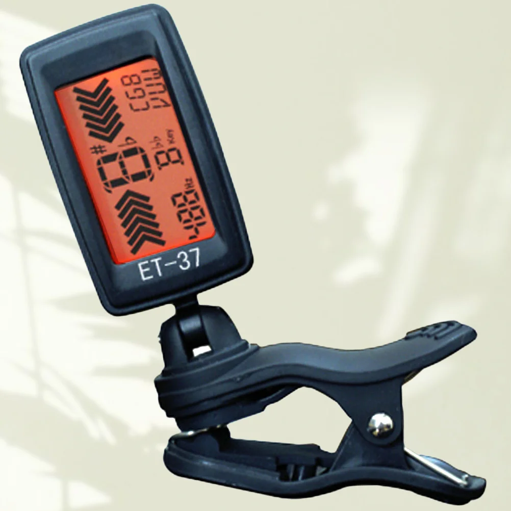 1 قطعة Et-37 موالف القيثارة للجيتار شاشة مدمجة موالف آلة موسيقية باللون الأسود