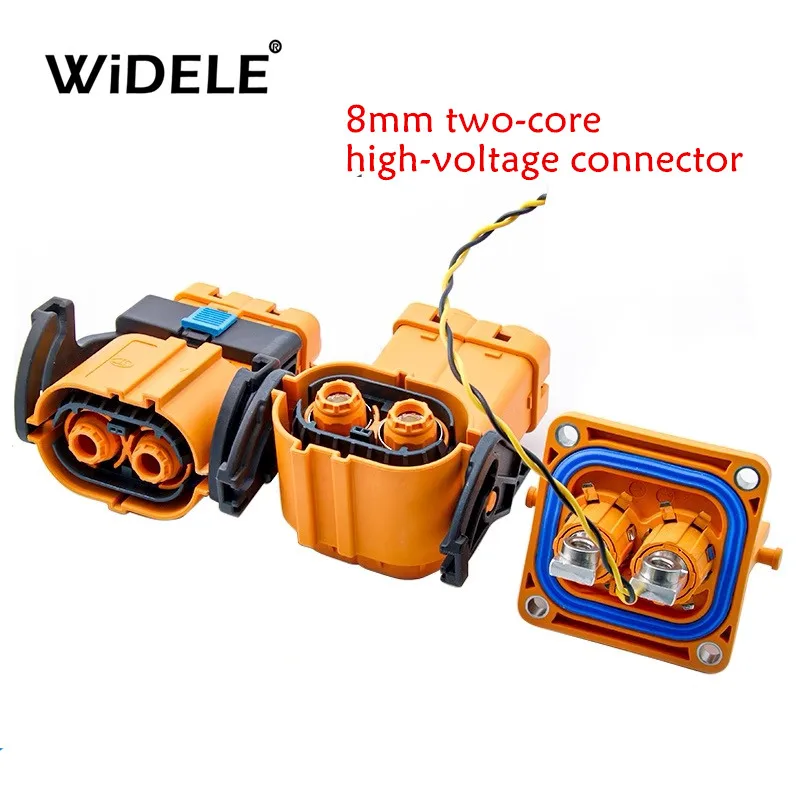 

WiDELE 125/150/200A DC 1500 В HV Высоковольтный разъем 2P Прямоугольные или изгибные вилки Клеммный разъем Высокомощный разъем