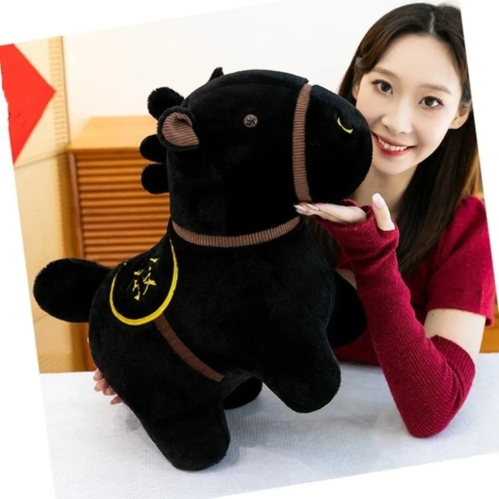 Stile cinese 25/30 cm Cavallo Zodiaco Cavallo Morbido Peluche Velluto Benedizione Cavallo Del Fumetto Regali
