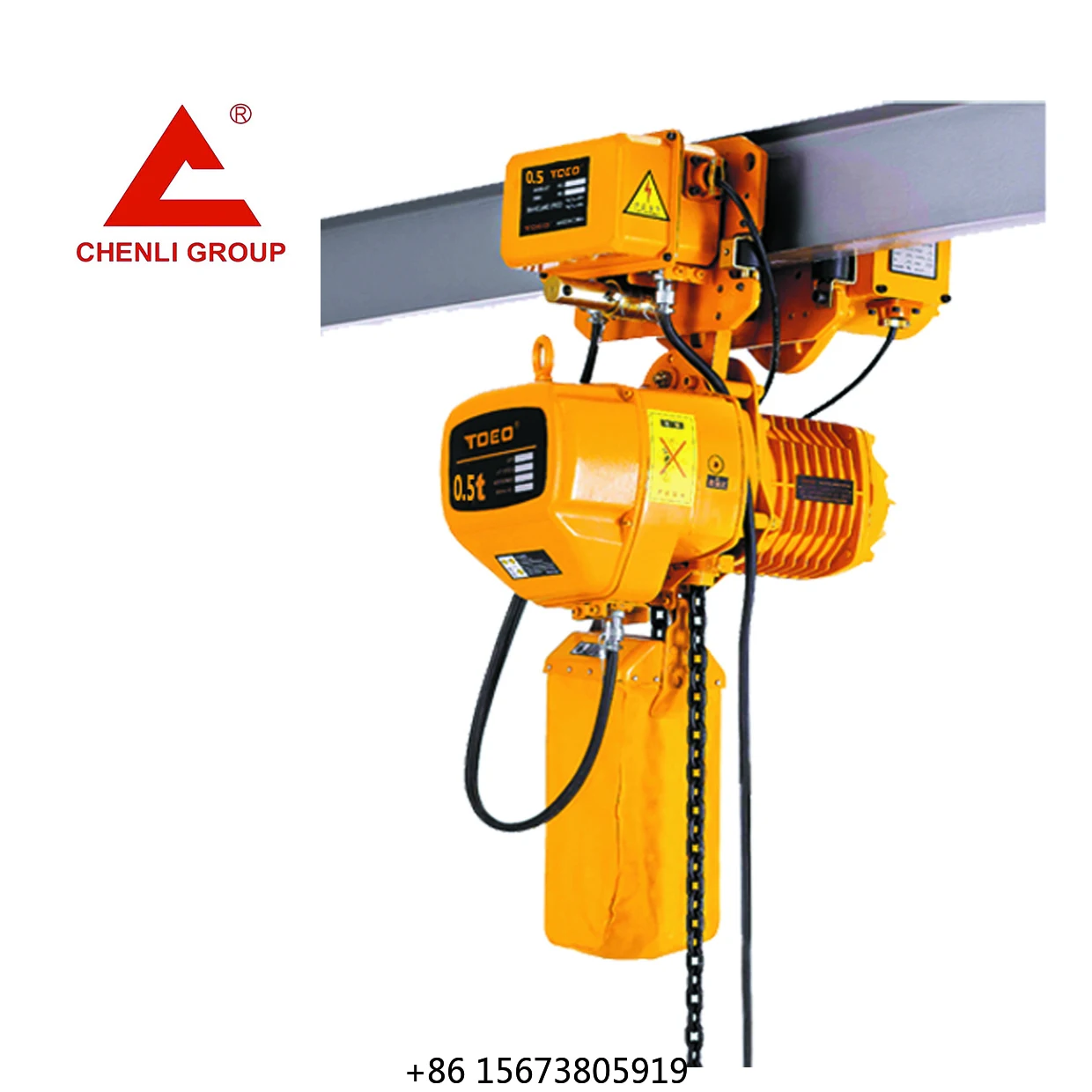TOYU 330V 500kg 1 Ton 2 Ton 3ton 5ton 10ton Electric Chain Hoist With Motorized Trolley