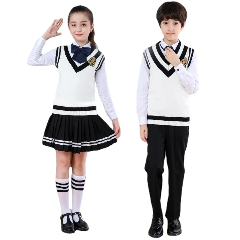 School Clothes Poetry Reading Chorus Kids Costumes British Wind Children Students The Class Uniform Tops Boys Girls Suit Skirt