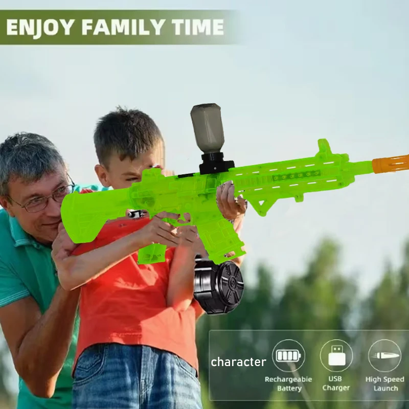 Ulepszony fluorescencyjny pistolet zabawkowy z automatycznym trybem ładowania – idealny wybór na prezent na Boże Narodzenie i Halloween.