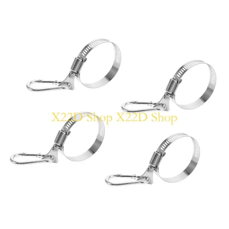 X22D Heavy Duty Flag Clamp Adjustable Rustproof Windproof Outdoor Use for House 4pcs