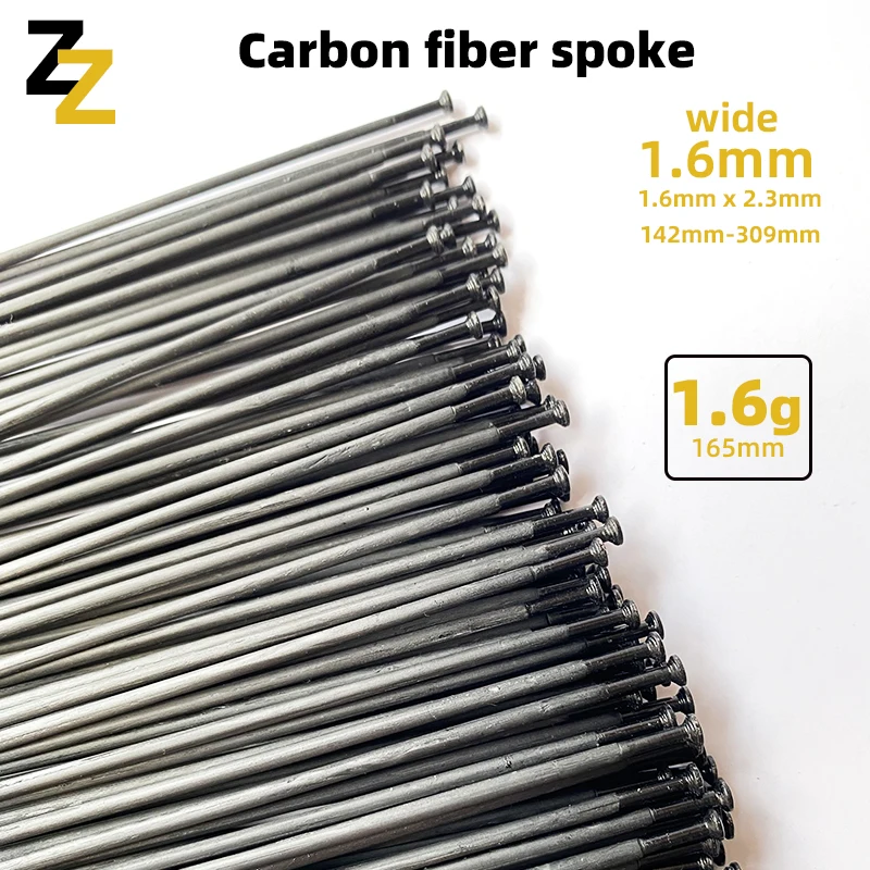 1.6g Bicycle 700c Wheel Carbon Fiber Spokes cycling spokes Suitable for road mountain gravel roads