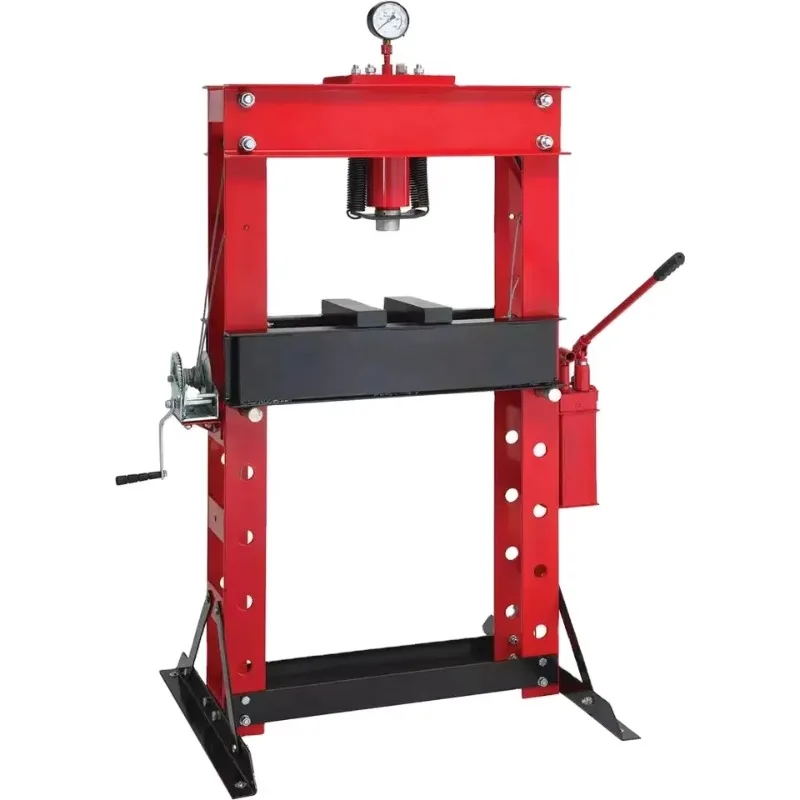 Hot sale 6 10 12 20 30 ton Vehicle Equipment with gauge with hand winch press machine hydraulic shop press