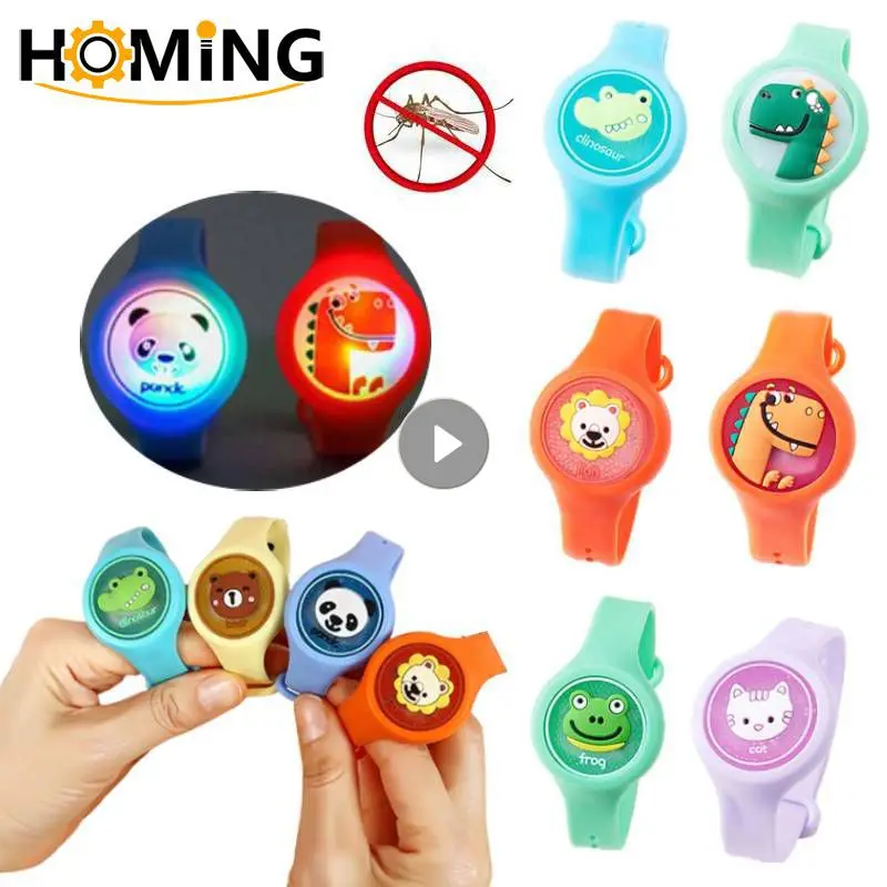 Cute Mosquito Repellent Bracelet Cartoon Baby Kids Silicone Plant Essential Oil Children\'s Wristband Watch Anti Insect Bracelets