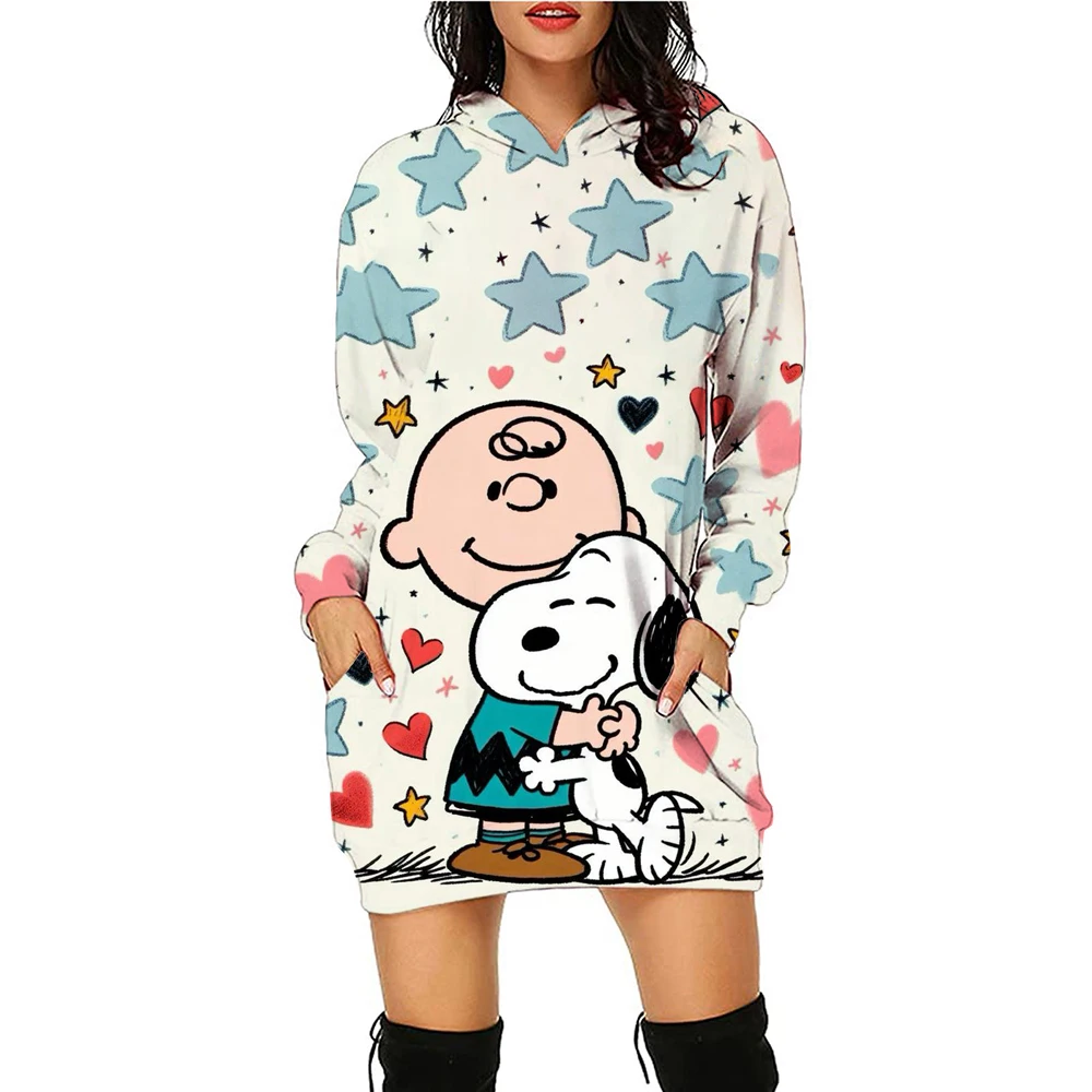 New Christmas Snoopy Printed Hoodie Sportswear Women\'s Christmas Printed Hoodie Dress Casual Fashion Street Women\'s Wear