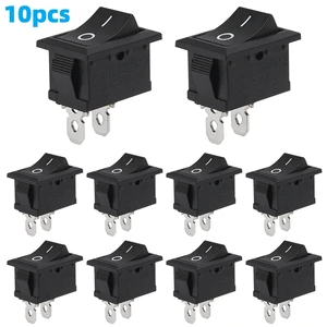 Snap-in switch swing boat, switch power, spst, on off, 2 pin, AC 250V, 6a, 125v, 10a, 2 pin position, car switch, auto, pces 10 10 Main Sales Settlement Switch - №9