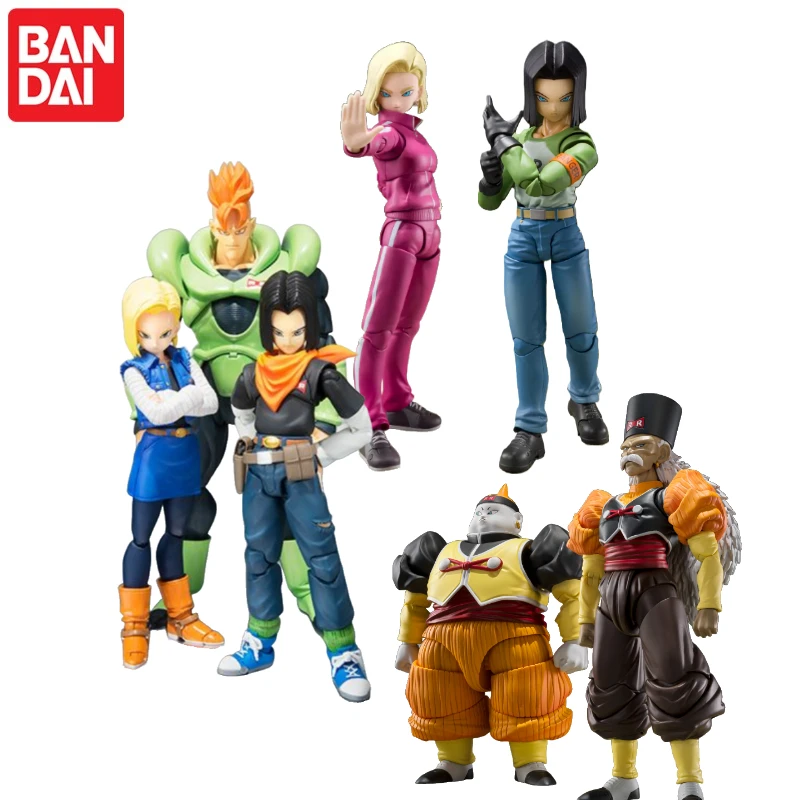 

In Stock! Original Bandai Tamashii S.H.Figuarts Dragon Ball Super Android 16.17.18.19.20 Action Anime Figurine Model Toys Gifts