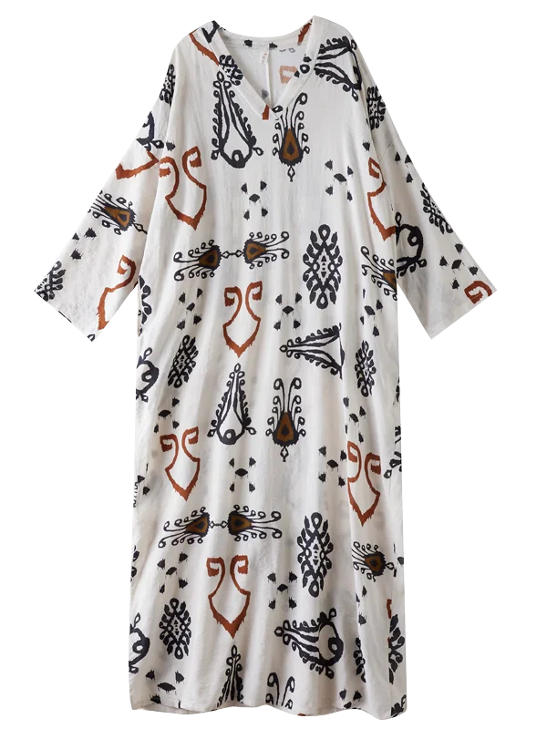 

Большие размеры, хлопок и лен, длинный све Dr, винтажный свободный утягивающий халат, длинная юбка, осенняя повседневная одежда V Ne a Line Dr