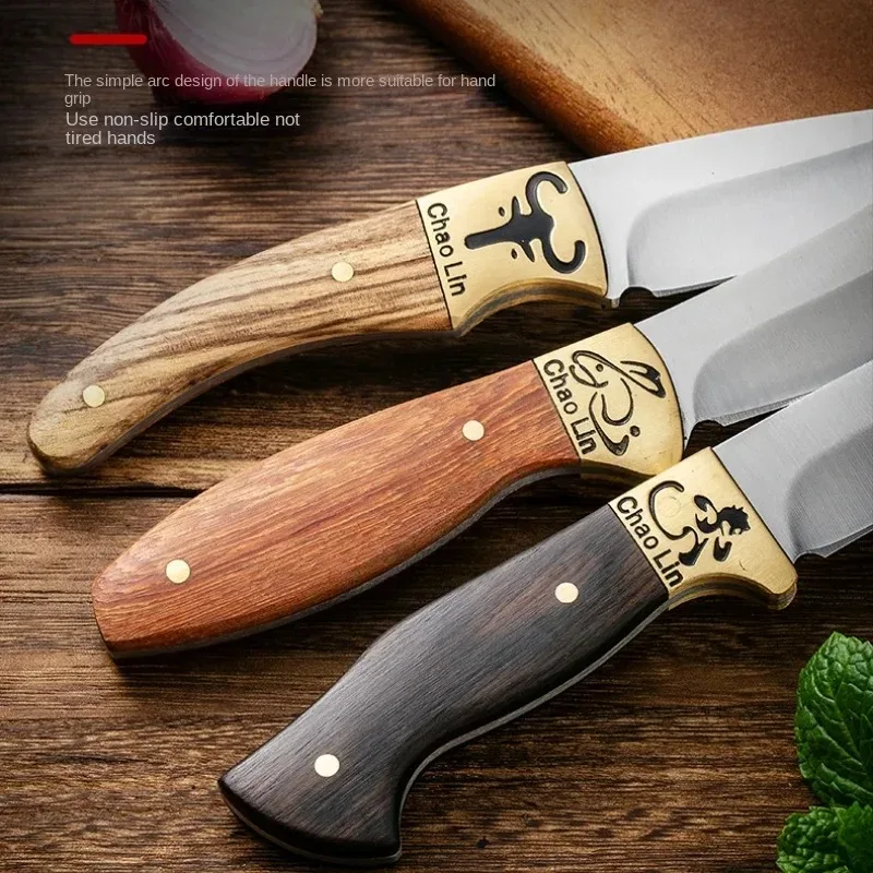 Versatil Meat Processing Knife Set with Mongolian Fruit Knife, Outdoors  BBQ Knife and Pocket Meat Cutting Knife
