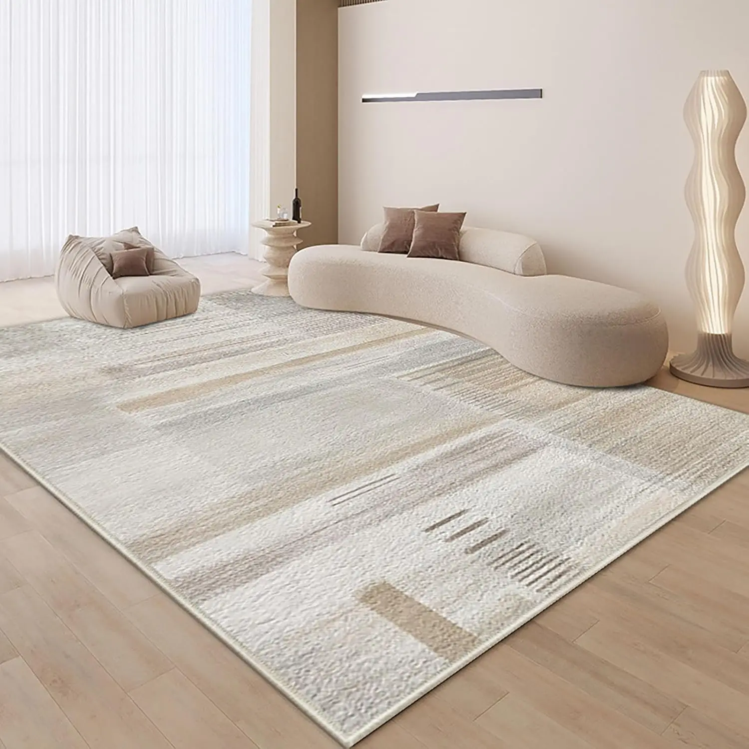 VIKAMA Ins Cream Wind Winter Warm Non-slip Soft No Crease Washed Back Carpet Bedroom Living Room Cloakroom Bedside Blanket