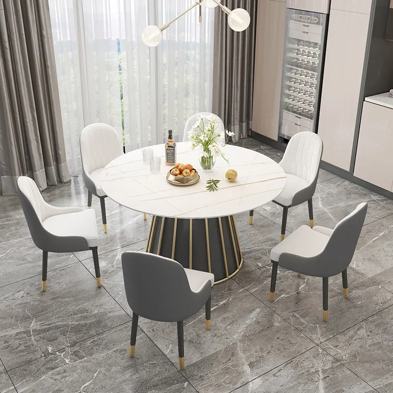 

Набор уличных стульев, современная мебель для дома, наборы для столовой, скандинавские круглые мраморные обеденные столы на 6 человек