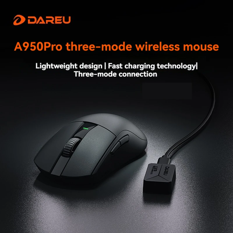 

Мышь Dareu A950Pro беспроводная, 2,4 ГГц, Bluetooth, Paw3395, легкая, высокая производительность, 4000 Гц