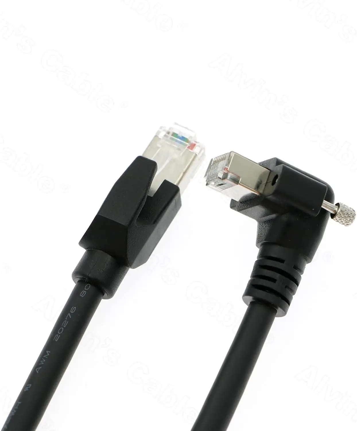 Alvin's Cables GigE Cat 6 S/STP DrC with RJ45 Right Angle Locking Screws Data Cable for Basler Cameras 3M|9.84ft