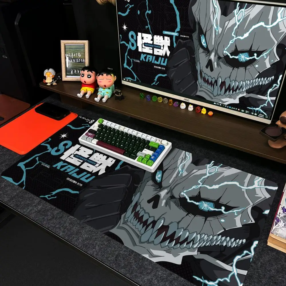 

Mouse Pad Xxl Computer Large Size Non-slip Gamer Keyboard 90x40cm Art Design HD Deskmat Anime Kaiju No 8