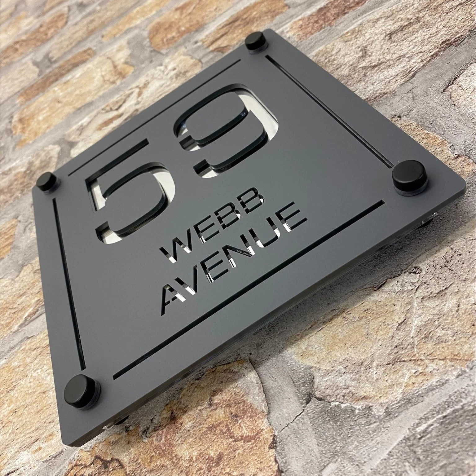 Weatherproof Acrylic House Number Sign, Custom Sun & Rain Resistant Address Plaque, Outdoor Waterproof Door & Wall Decoration