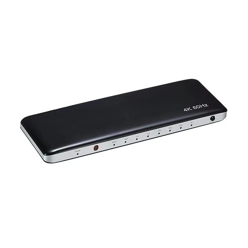 HD Switch 7X1 7-In/1-Out HD Video Splitters & Converter for 7-Way HDTV 4K60HZ Connection for Computer Use ABS Material