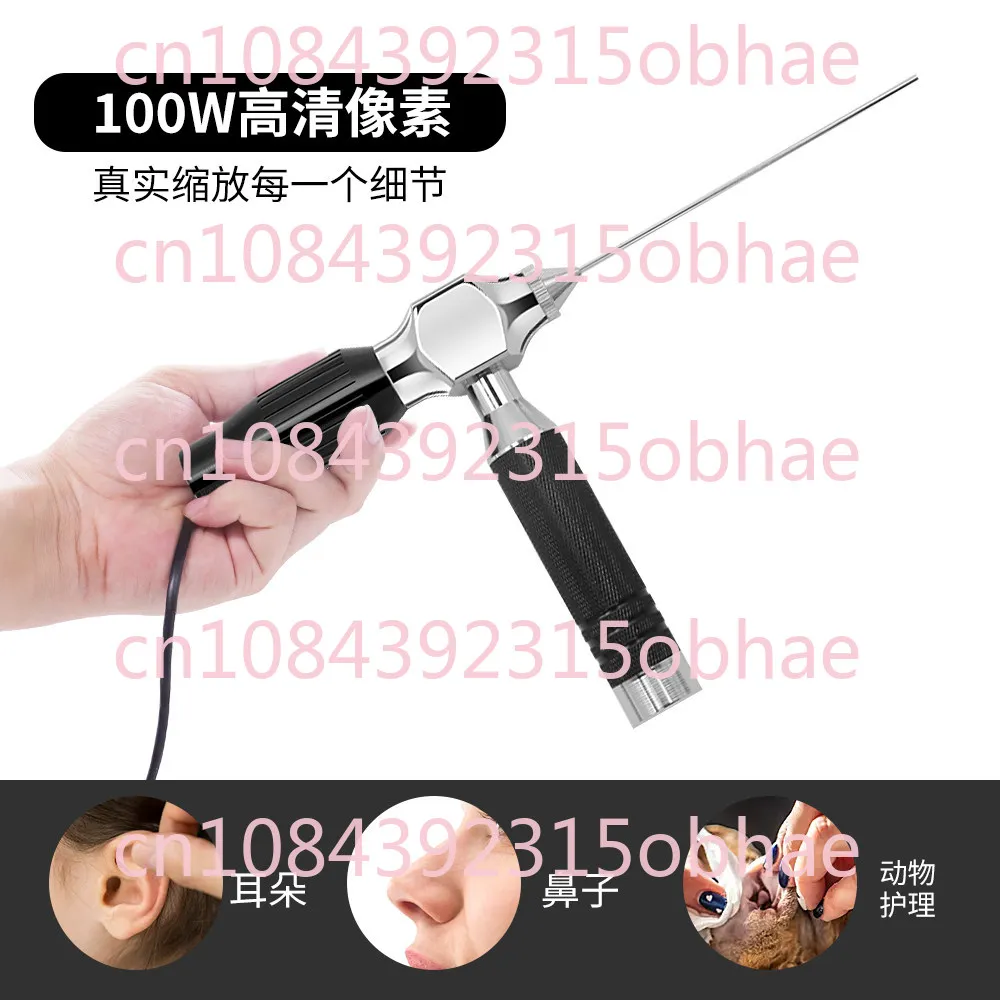 2mm Ent Endoscope Pet Rabbit Visual Ear Cleaning Near Focus Camera Hair Heating Less Hard Tube Waterproof