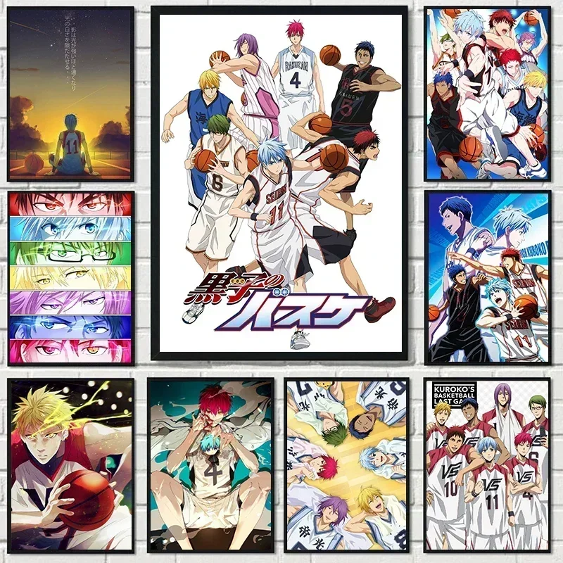 Japanese Anime Kuroko No Basket Poster Aesthetic Canvas Painting Poster Wall Art Picture Room Decoration
