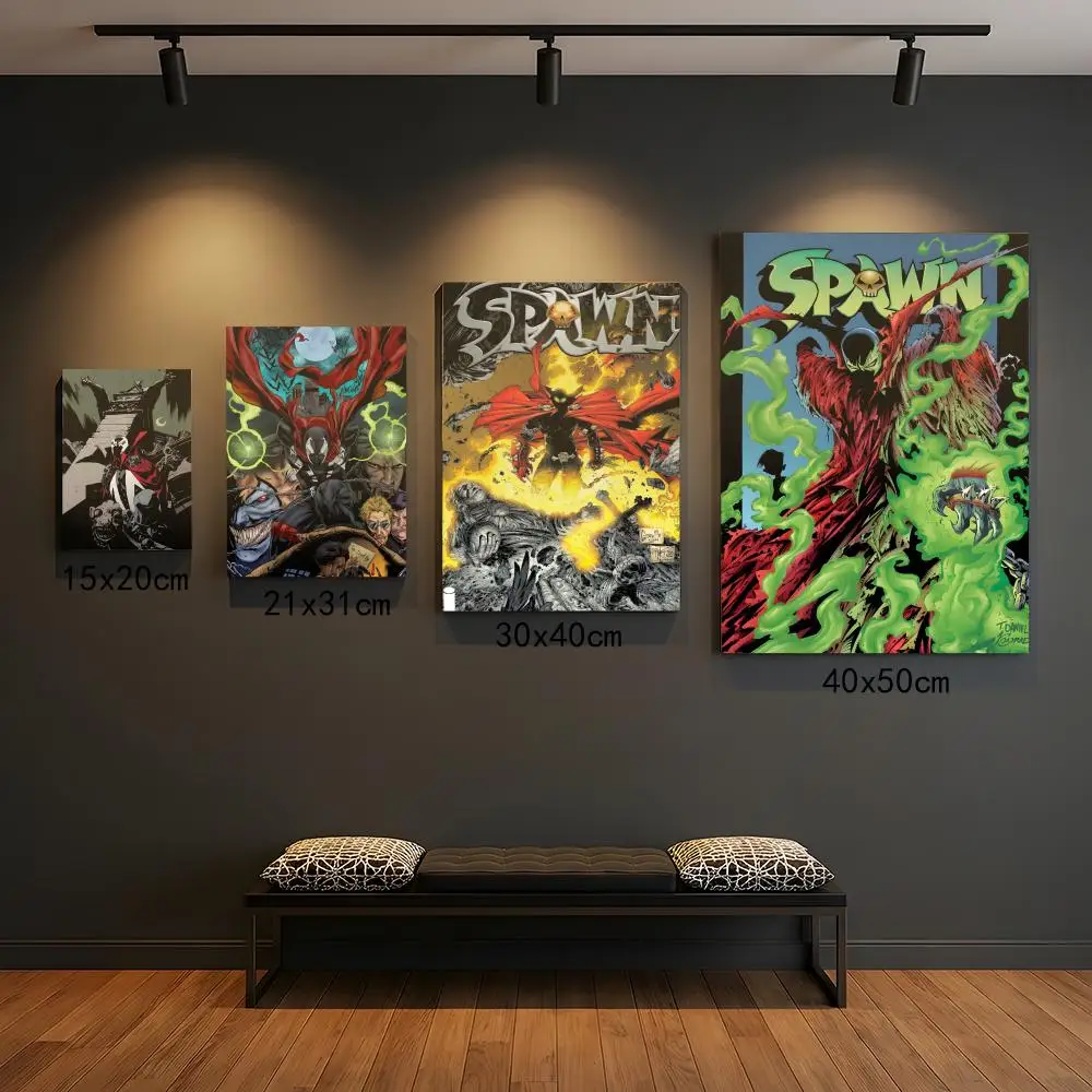 Anime S-Spawn Poster Premium HD selbstklebende Wanddekoration – zum Abziehen und Aufkleben, rückstandsfrei