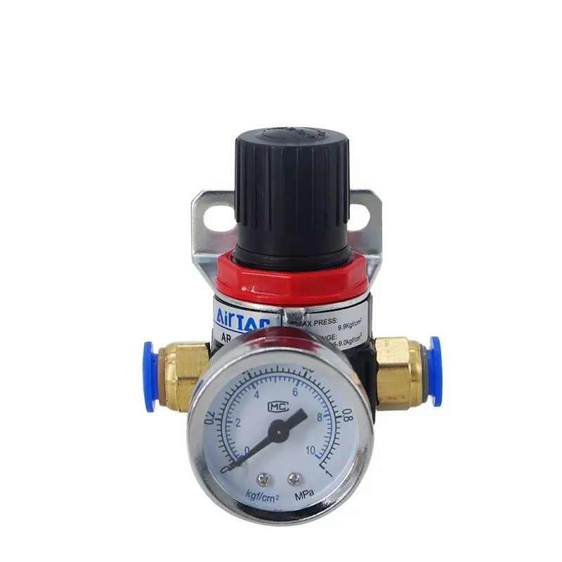 AR2000 G1/4 Mini Air Pressure Regulator Adjustable Pneumatic Reducing Valve With Gauge For Compressor AR1500 BR3000 BR4000 10bar