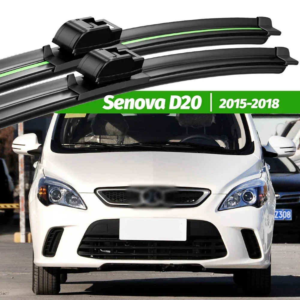 

For BAIC Senova D20 2015-2018 2pcs Front Windshield Wiper Blades 2016 2017 Windscreen Window Accessories