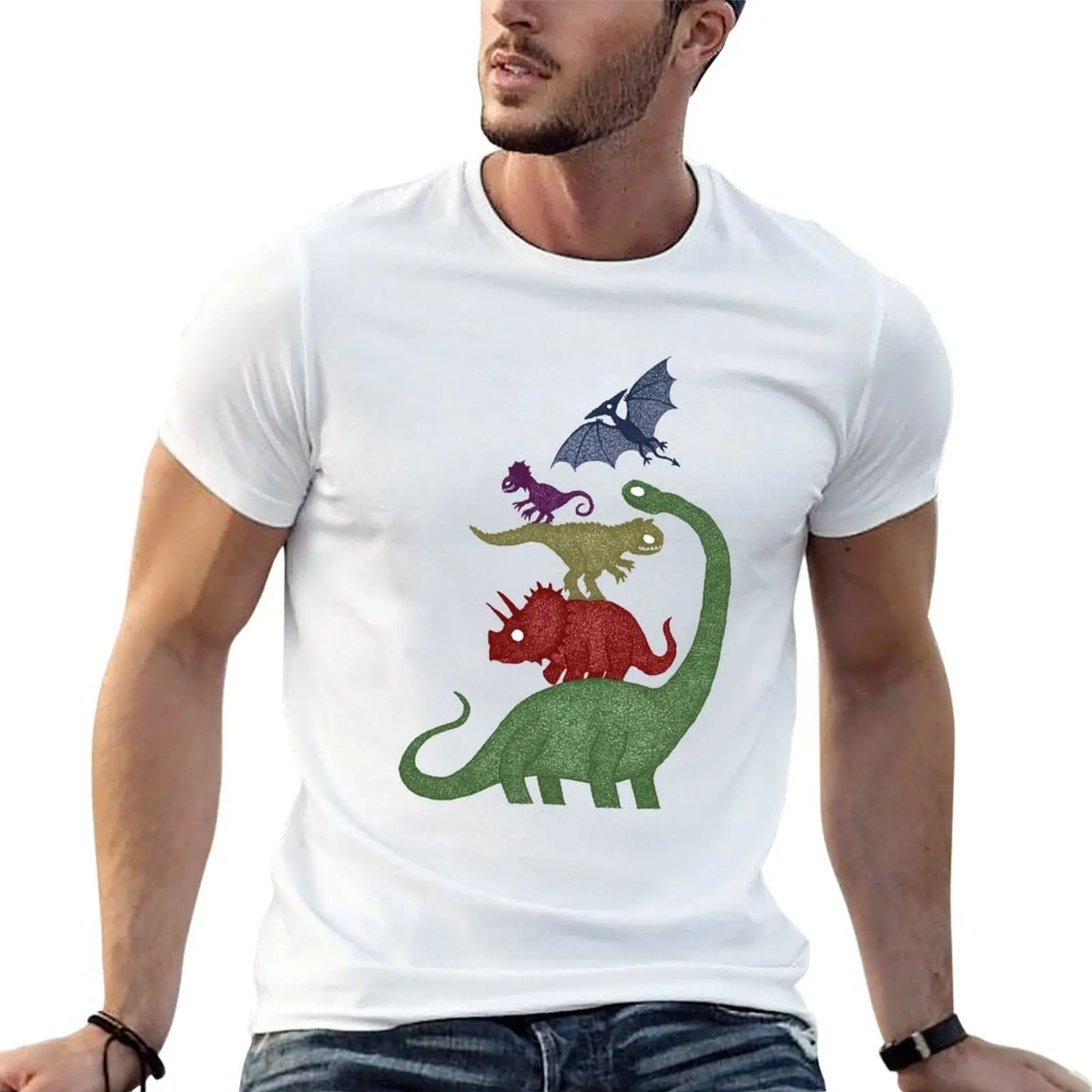 

Футболка мужская футболка с принтом динозавров мужская рубашка дизайнерская футболка с индивидуальной графикой