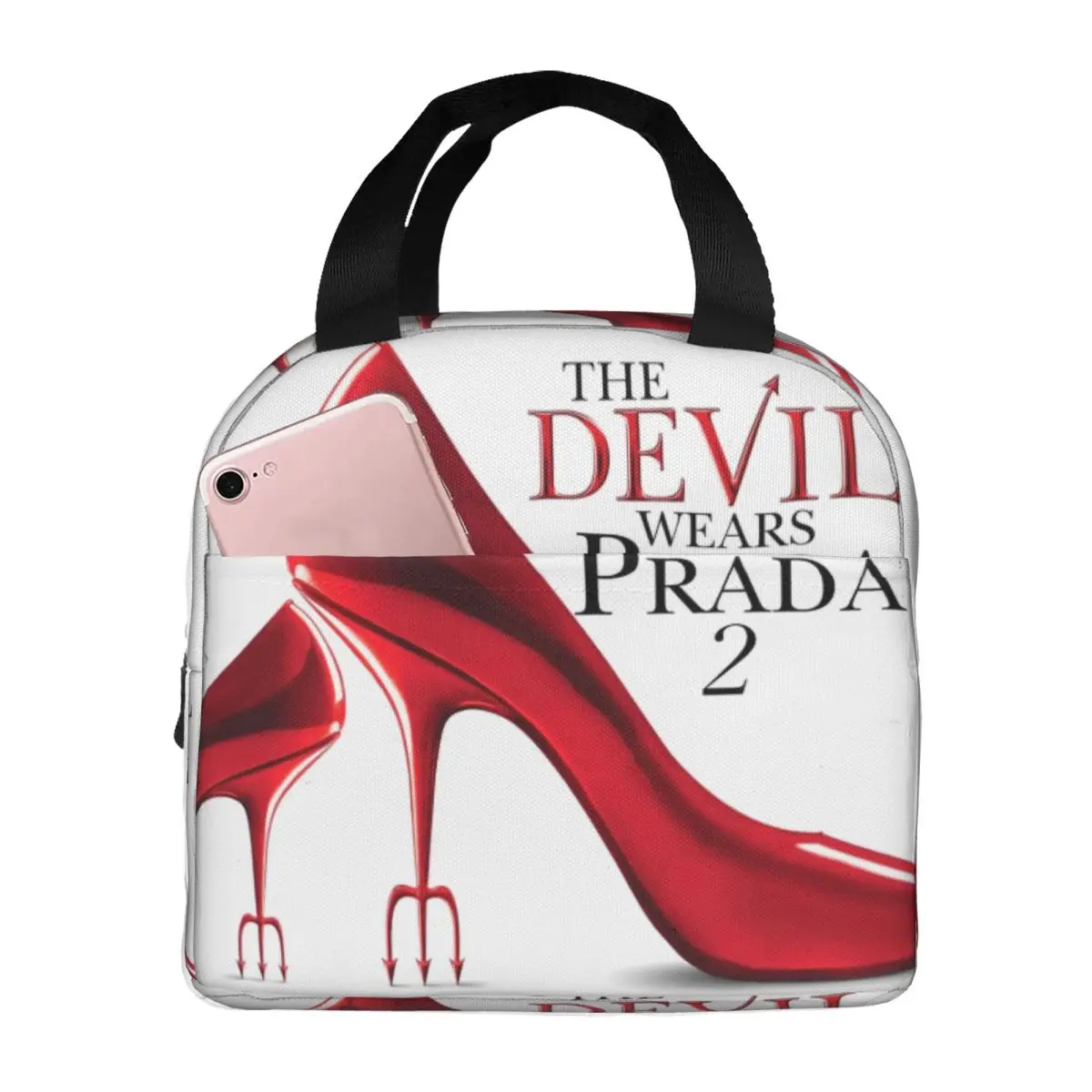 Red High Heels Film The Devil Wears Pradas Insulated Lunch Bag for School Office Portable Thermal Cooler Bento Box