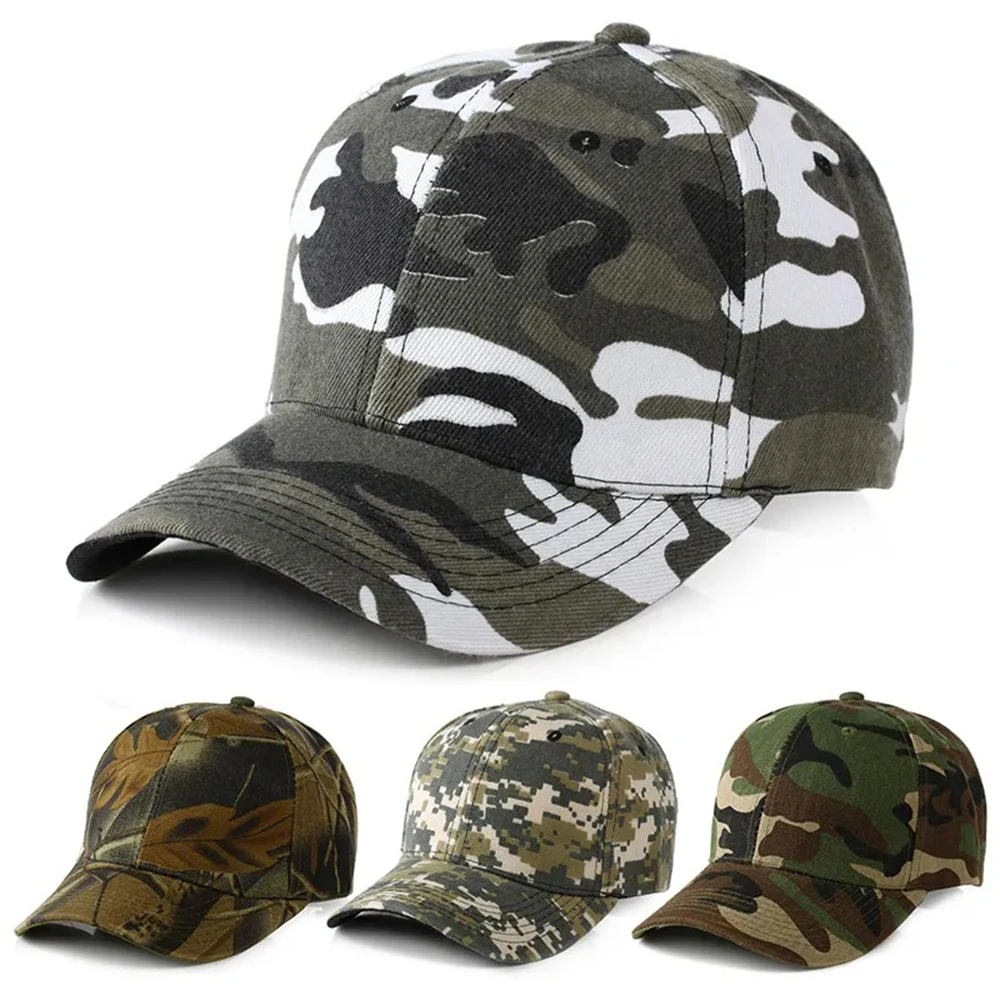 Men Women Camouflage Baseball Cap Outdoor Sun Protection Duckbill Cap for Sports