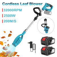 2500W Cordless Leaf Blower Electric Air Blower Handheld Leaf Blower Snow Dust Car Garden Foldable Rechargeable Lithium Battery