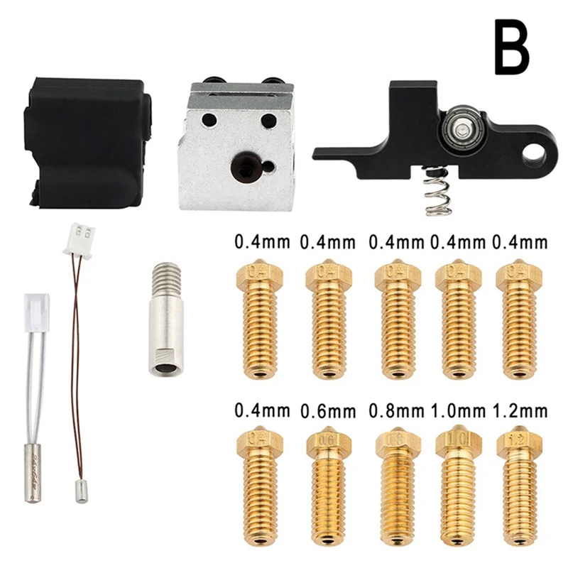 Kit hotend stampante 3D per Sidewinder X1 Genius con calzino in silicone, tubo di riscaldamento ed estrusore per gola B