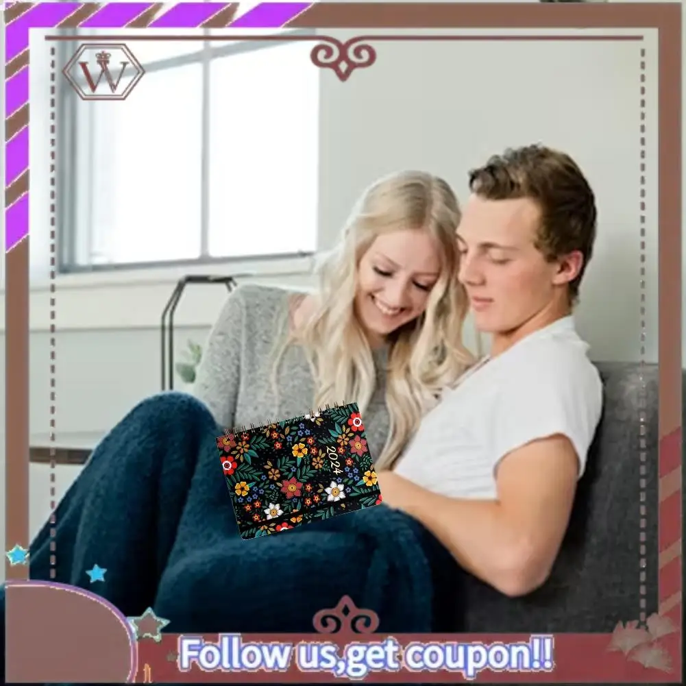 ABBG-2024 วางแผนรายสัปดาห์ ปฏิทินผูกเกลียว 2024 วางแผนพร้อมกระดาษระดับพรีเมียม ผูกเกลียว วันหยุดพิเศษ