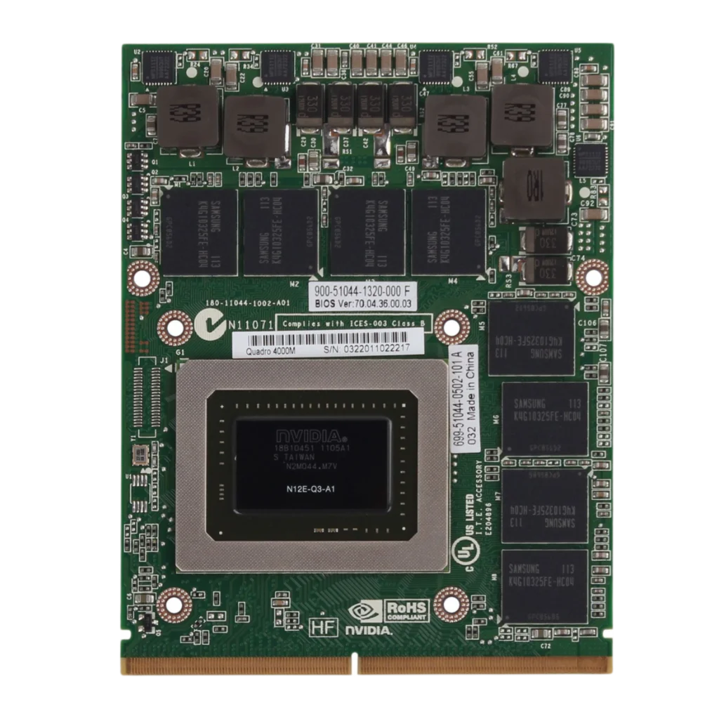 Quadro Q4000M GDDR5 2GB Video Graphics Cartão Com N12E-Q3-A1 DELL M6600 M6700 M6800 HP 8740W 8760W 8770W HGXY3