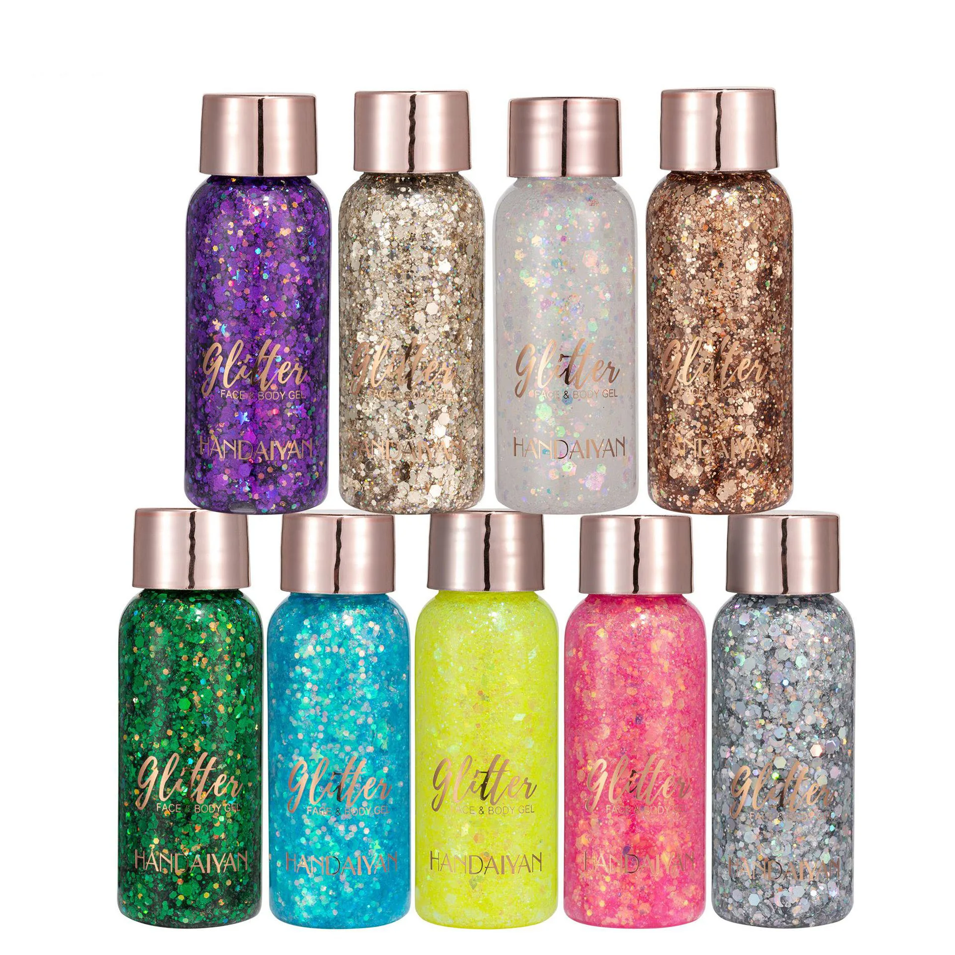 

Handaiyan Nail Hair Body Face Eye Glitter Gel Art Loose Sequins Cream Chunky Glitter Party Festival Stage Face Shiny Makeup