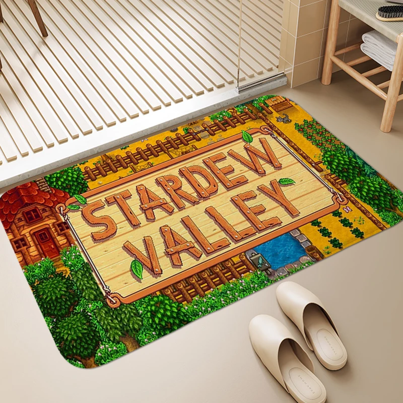 Rug for Bedroom S-Stardew V-Valley Living Room Floor Carpet Anti Slip Outdoor Entrance Doormat Bathroom Mat Home Decorations