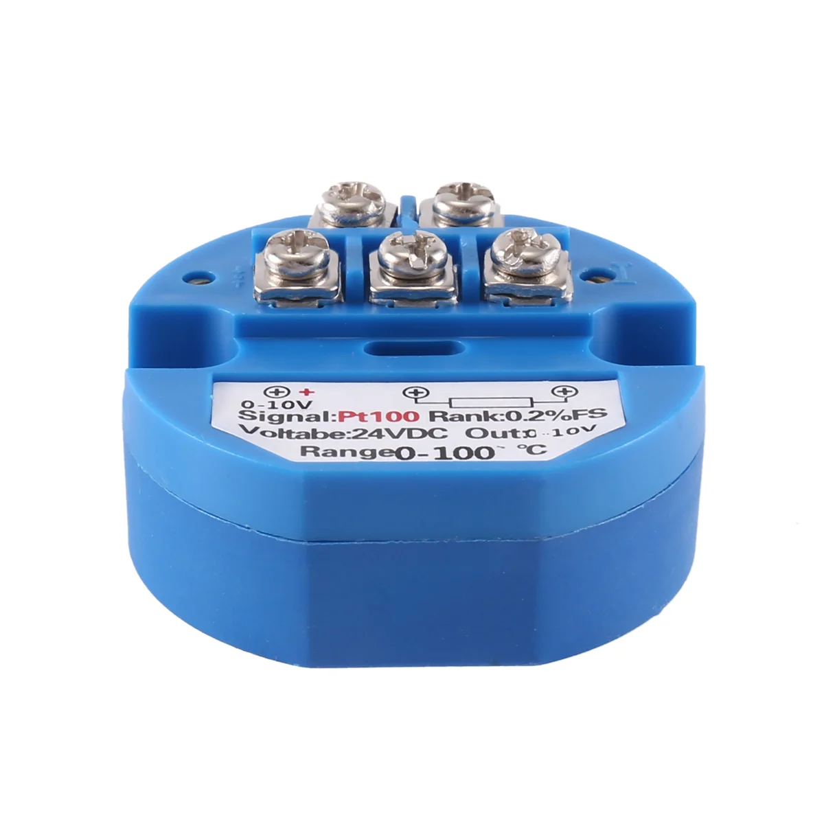 Temperature TransmitterPT100 Type to 0-10V 0-100 Degree RTD Input 0-10 a Output DC24V Thermal Resistance Temperature Transmitter