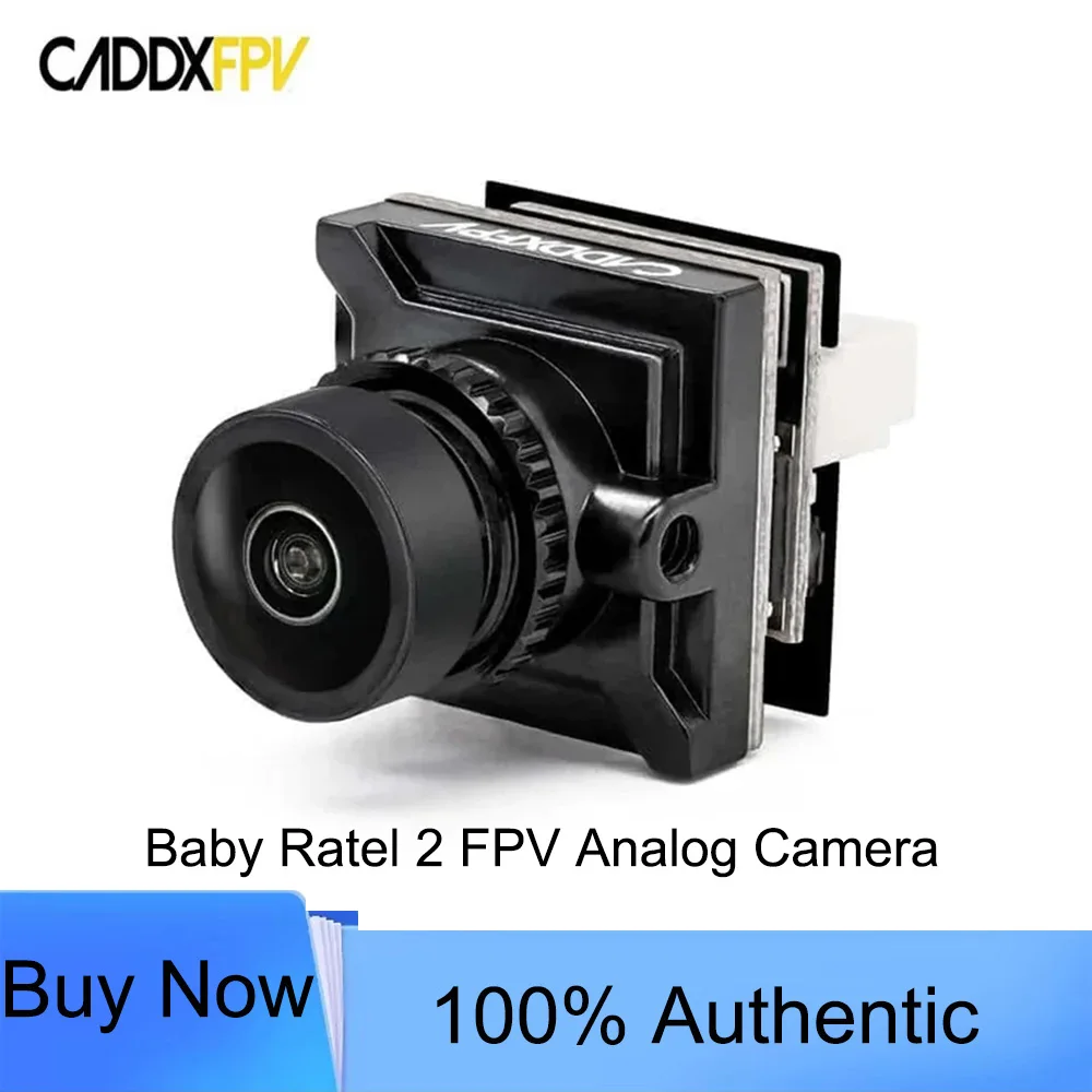 Caddx Baby Ratel 2 FPV Analog Camera with 1/1.8Inch Starlight HDR Sensor 165° FOV 1200TVL Low Latency Day and Night for RC Drone