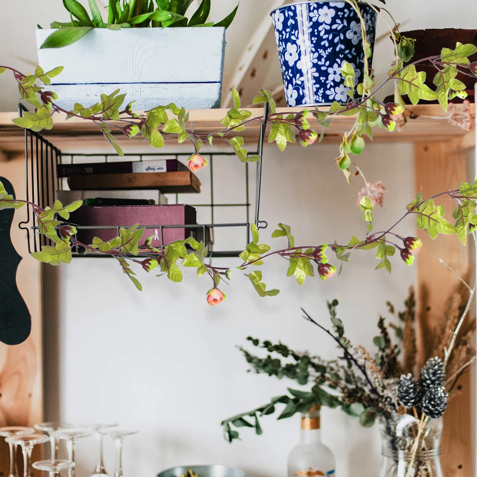 

1pc Solar Rose String Lights Outdoor Garden Decoration Light Rope for Yard Villa Park Festival Lightweight String