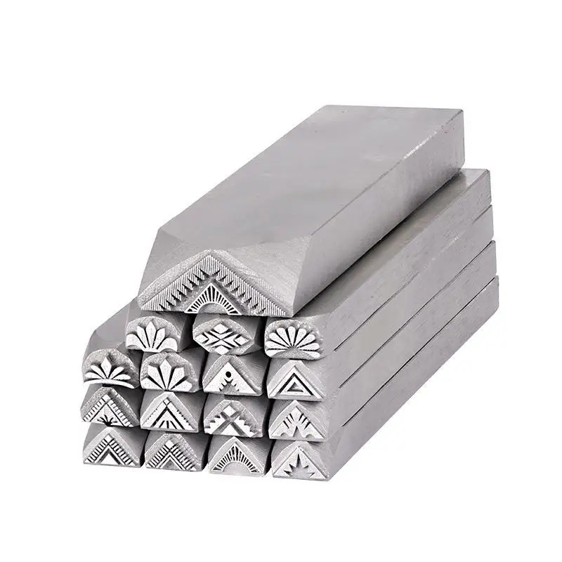 Triangular Auspicious Sayings Jewellery Steel Stamp Gold and Silver Bracelet Pattern Engraving Mould Gold-Making Tool