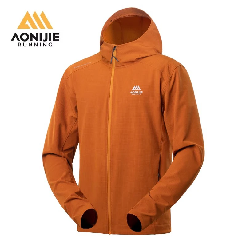 

AONIJIE Men Windproof Sports Jacket Autumn Winter Warm Water-repellent Outdoor Travel Hiking Hooded Coat Climbing Running Jacket