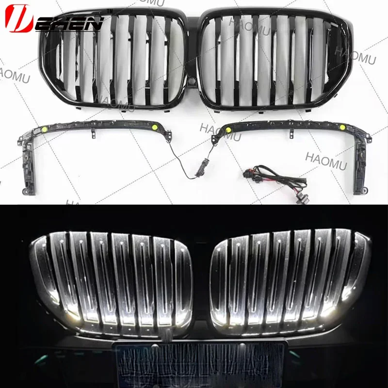 LED Light Grille For B-MW New 5 Series G30 X3 i3 G01 G08 G20 3serie Kidney Grille Front M5 Grill Grid M Sport With Lamp