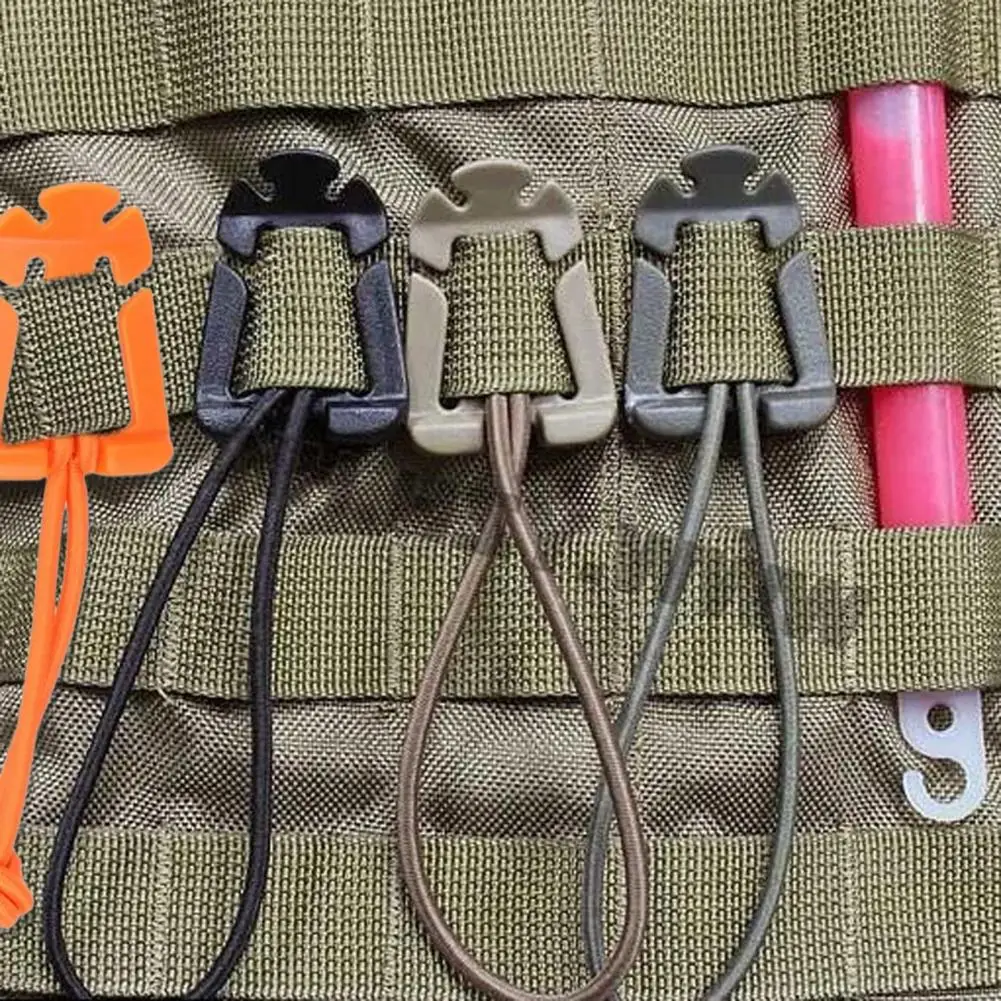 

4Pcs Molle Backpack Buckle Carabiner Clips Anti-lost Carabiner Fastener Securing Clip EDC Carabiner Survival Gear Tools